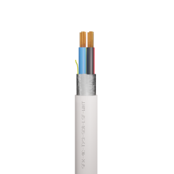 4 CORE ALARM CABLE SCREENED WHITE 100MTRS