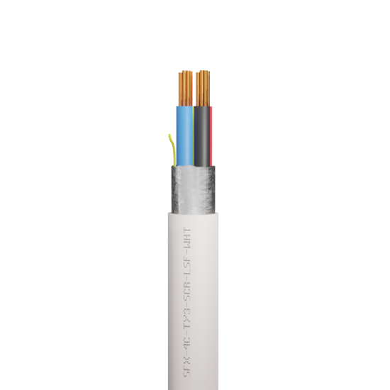 4 CORE ALARM CABLE SCREENED WHITE 100MTRS