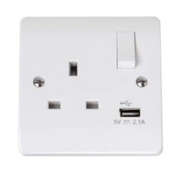 Click CMA771 Socket 1G Swd & USB 13A Whi