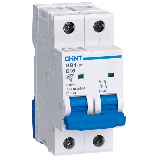 Chint NB1-63C2P04 DP Type C MCB 4A 6kA