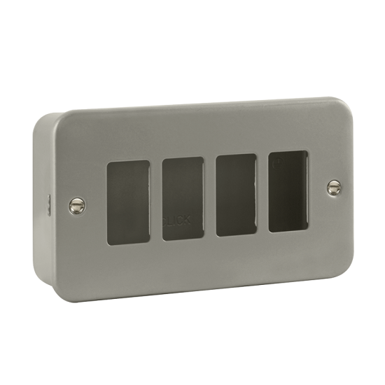 Click CL20404B Frontplate & Back Box 4G