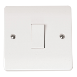 Click CMA011 Plateswitch 1G 2W 10A Whi