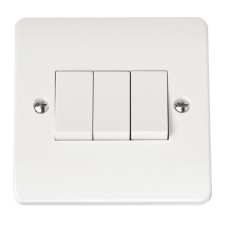 Click CMA013 Plateswitch 3G 2W 10A Whi