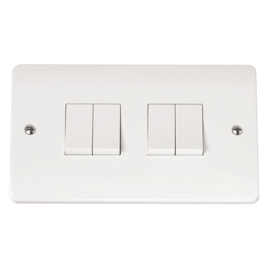 Click CMA019 Plateswitch 4G 2W 10A Whi