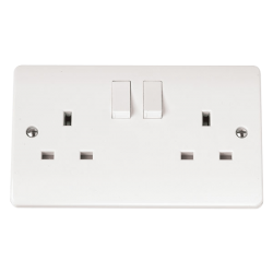 Click CMA036 Socket 2G Switched 13A Whi