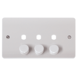 Click CMA147PL 3G Dbl Dimmer Plt & Knob