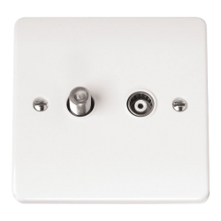 Click CMA170 Socket Sat & CoAx Whi