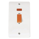 Click CMA203 Cooker Switch 2G Neon 45A
