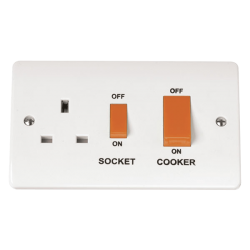 Click CMA204 CCU & 13A Socket 45A Whi