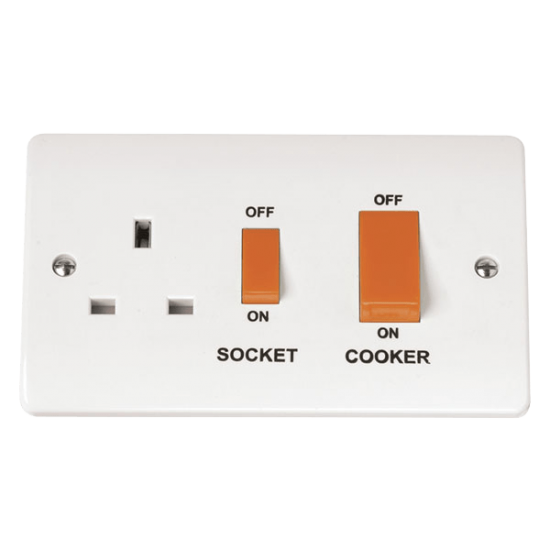 Click CMA204 CCU & 13A Socket 45A Whi