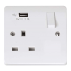 Click CMA771U Skt 1G Swd & USB 13A Whi