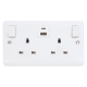 Click CMA786 Socket 2G Swd & USB 13A Whi