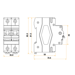 Click CU2MS100 Sw Disconnector 100A