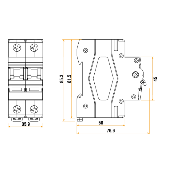 Click CU2MS100 Sw Disconnector 100A