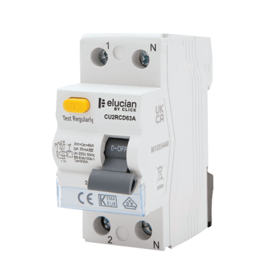 Click CU2RCD63A RCD 2 Pole Type A 63A