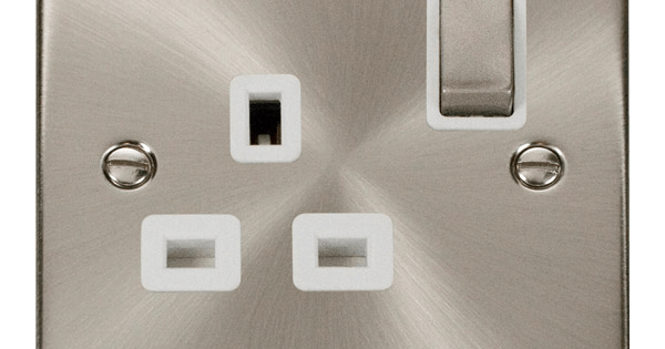 Click VPSC535WH Socket DP 1G Swd 13A