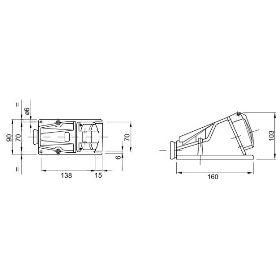 Gewiss GW62482 Socket 16A 380V 3P+N+E