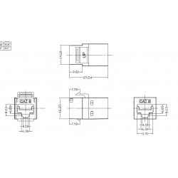 K/Bridge NETRJC6 UTP Cat6 RJ45 Coupler