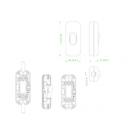 K/Bridge ST6ABK Inline Cord Switch DP 6A