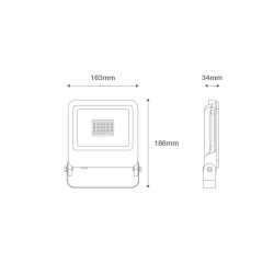 Ovia OV10130BKWW Floodlight 30W Blk