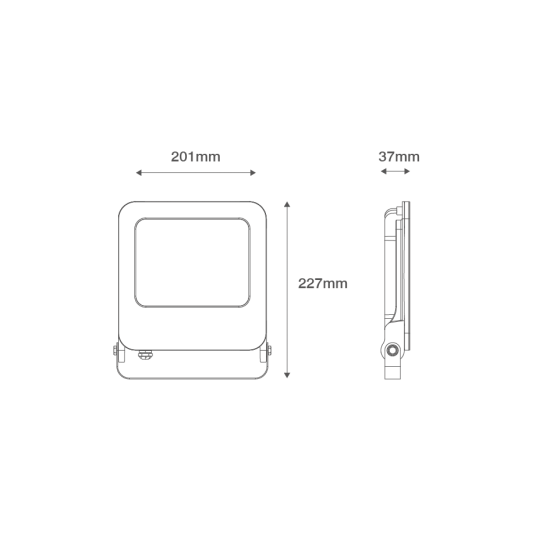 Ovia OV10150BKWW Floodlight 50W Blk