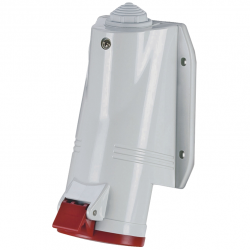Scame 513.3256 Socket Ang 3P+E 32A Red