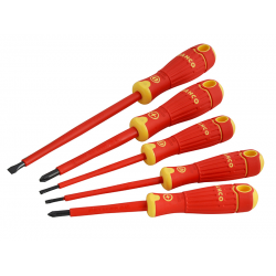 Bahco 5Pc Insulated S/Driver Set Slot/PZ